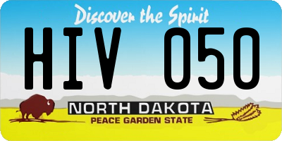 ND license plate HIV050
