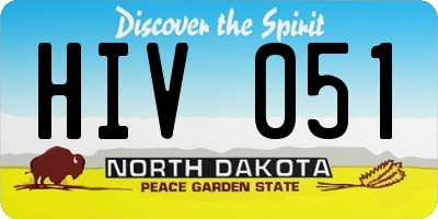 ND license plate HIV051