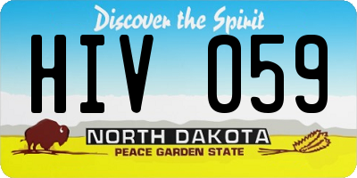ND license plate HIV059