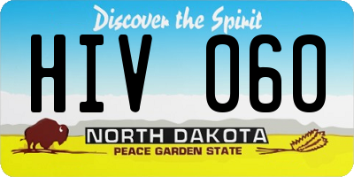 ND license plate HIV060