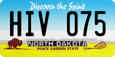 ND license plate HIV075