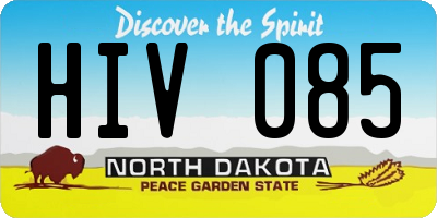 ND license plate HIV085