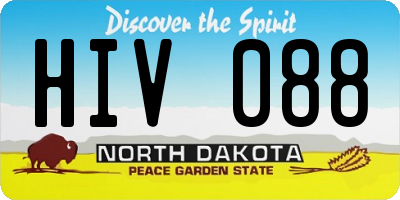 ND license plate HIV088