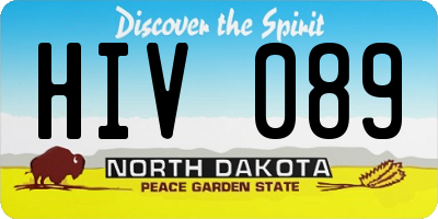 ND license plate HIV089