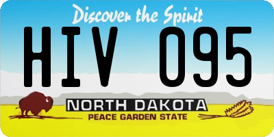 ND license plate HIV095