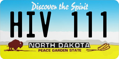 ND license plate HIV111