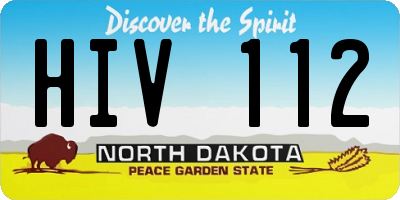 ND license plate HIV112