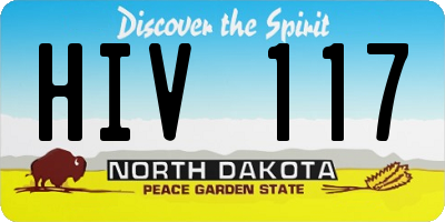 ND license plate HIV117