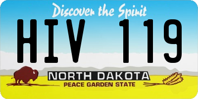 ND license plate HIV119