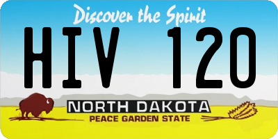 ND license plate HIV120