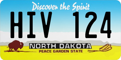 ND license plate HIV124