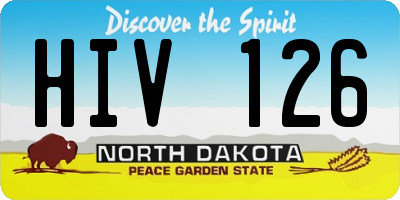 ND license plate HIV126