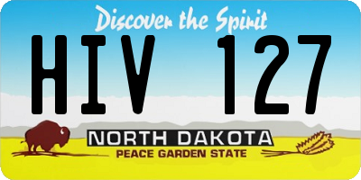 ND license plate HIV127