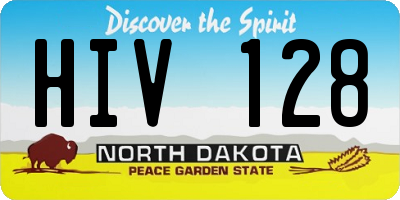 ND license plate HIV128