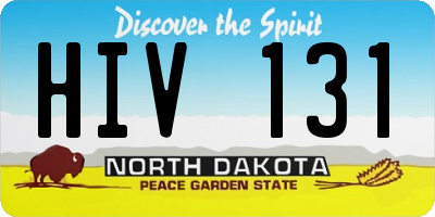 ND license plate HIV131