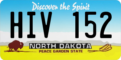 ND license plate HIV152