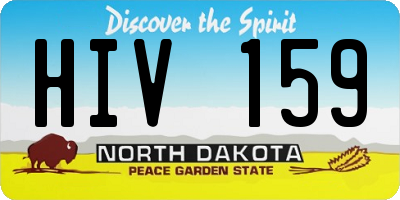 ND license plate HIV159