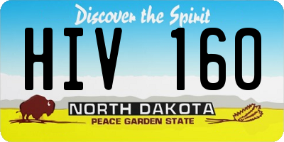 ND license plate HIV160