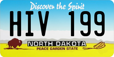 ND license plate HIV199