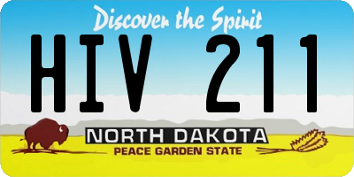 ND license plate HIV211