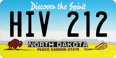 ND license plate HIV212