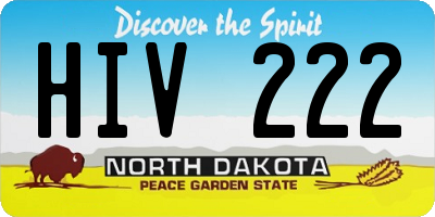 ND license plate HIV222