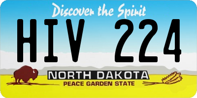 ND license plate HIV224