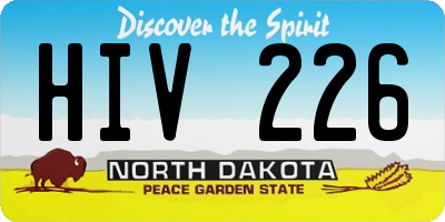 ND license plate HIV226