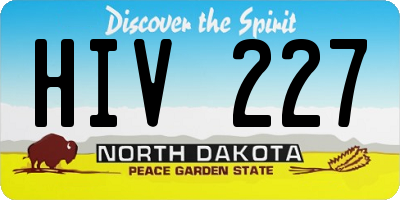 ND license plate HIV227