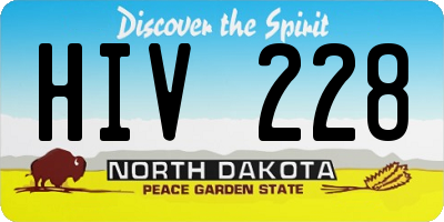 ND license plate HIV228