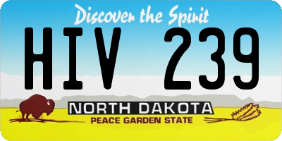 ND license plate HIV239