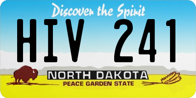 ND license plate HIV241