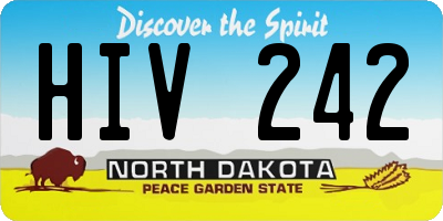 ND license plate HIV242