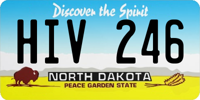 ND license plate HIV246