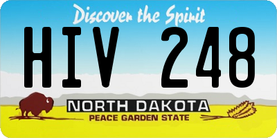 ND license plate HIV248