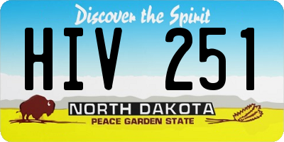 ND license plate HIV251