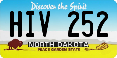 ND license plate HIV252