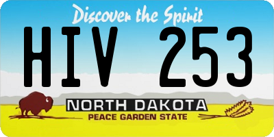 ND license plate HIV253