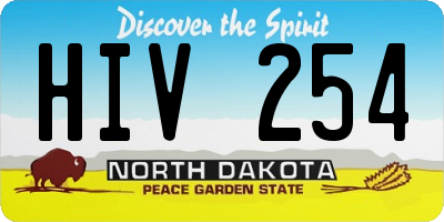 ND license plate HIV254