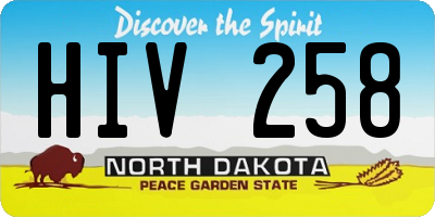 ND license plate HIV258