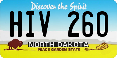 ND license plate HIV260