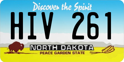 ND license plate HIV261