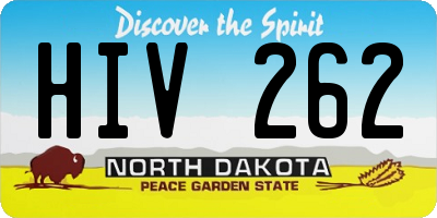 ND license plate HIV262