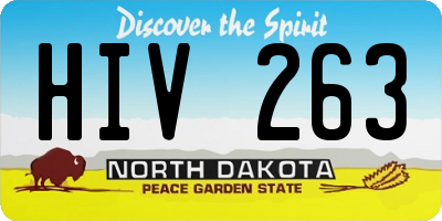 ND license plate HIV263