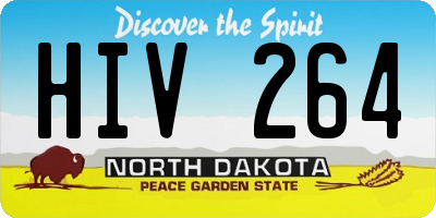 ND license plate HIV264