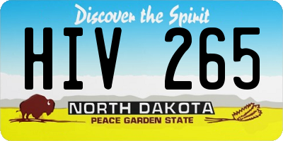 ND license plate HIV265