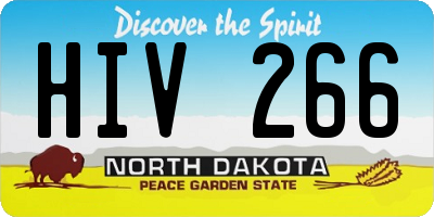 ND license plate HIV266