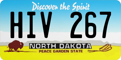 ND license plate HIV267