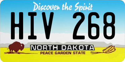 ND license plate HIV268