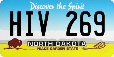 ND license plate HIV269